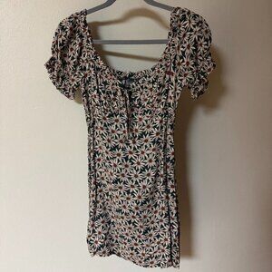 Audrey Bodycon Floral Green Dress
